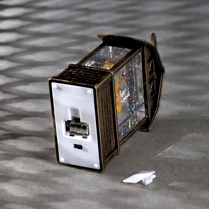 Светодиодная фигура &laquo;Фонарь с оленем&raquo; 7.5 &times; 14 &times; 4.2 см, пластик, батарейки AG13х3 (в комплекте), свечение тёплое белое