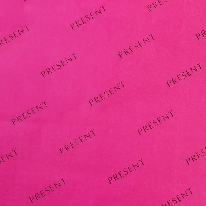 Бумага упаковочная тишью &laquo;Present&raquo;, розовая, 50 х 70 см