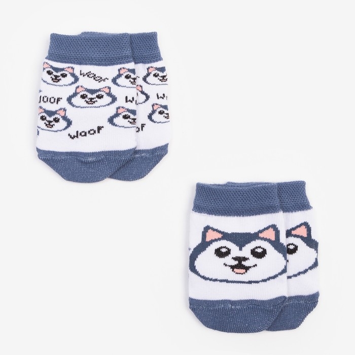 Набор носков Крошка Я &laquo;Хаски&raquo;, 2 пары, 12-14 см