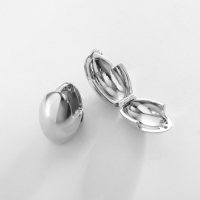 Серьги металл XUPING овал, объёмный, цвет серебро Серьги металл XUPING овал, объёмный, цвет серебро