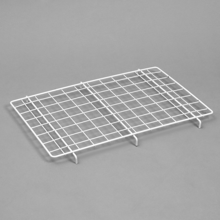 Корзина-накопитель складная, на колесах, 1 полка, 60&times;40&times;80 см, цвет белый