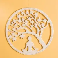 Панно "Умиротворение 2" МДФ, 40х40х1 см, цв. белый