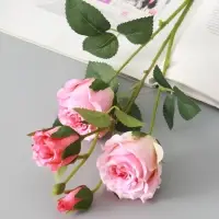 Цветы искусственные &laquo;Роза Августина галант&raquo;, d=6 см, h=55 см, светло-розовые