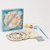 Ёлочная подвеска из дерева своими руками на новый год &laquo;Венок&raquo;, новогодний набор для творчества