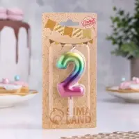 Свеча в торт &laquo;Цифра 2&raquo;, 5.5 см