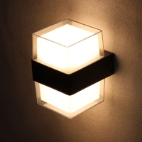 Светильник фасадный &laquo;Гранд двойной&raquo;, FSD-083, 10 Вт, 3000К, IP65, 220 В, металл, черный