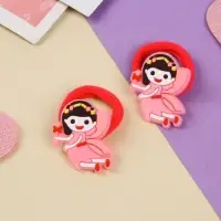 Резинка для волос "Крошка" (набор 2 шт) девочка принцесска ,3 см ,розовый