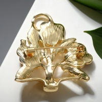 Брошь &laquo;Цветочная корзинка&raquo; анютины глазки, цветная в золоте