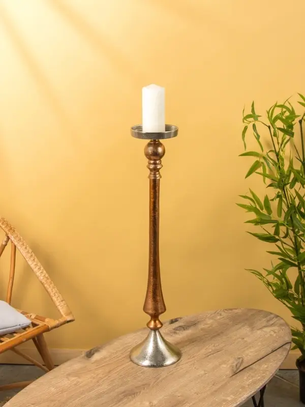 Подсвечник "Шоко" алюминий 16х16х72 см