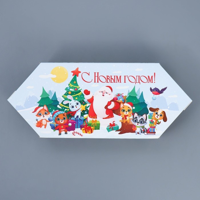 Подарочная коробка - конфета новогодняя складная &laquo;Новый год&raquo;, 14 х 22 х 8 см, Новый год