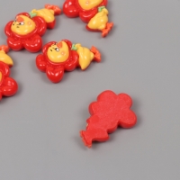 Декор для творчества пластик "Утёнок в цветочной шапке" набор 5 ш 3,5х2,5х1 см