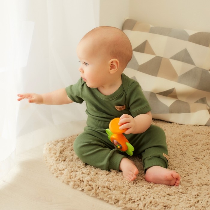 Боди детское MINAKU, цвет хаки, рост 74-80 см