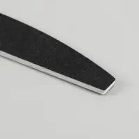 Пилка для ногтей, лодочка, 80/100 грит, 18 см, фасовка 20 шт., чёрная