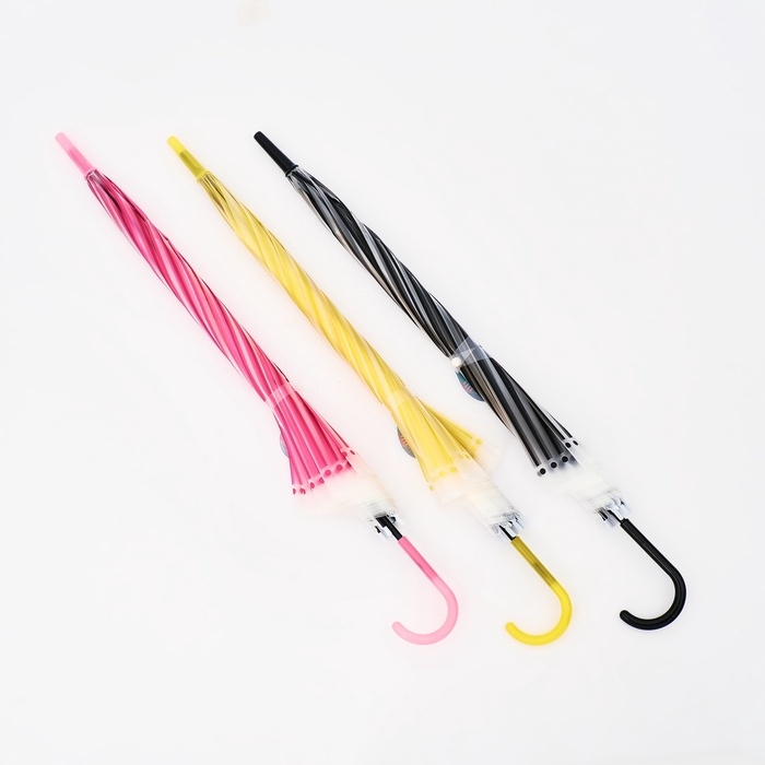 Зонт полуавтоматический &laquo;Полосы&raquo;, 8 спиц, R = 46/53 см, D = 106 см, цвет МИКС