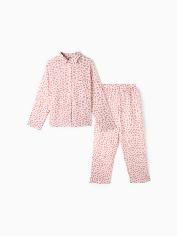 Комплект женский (рубашка, брюки) KAFTAN "Муслин: pink leopard" р. 52-54