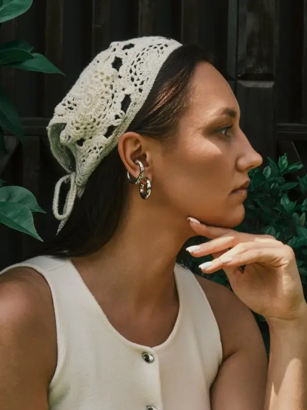 Набор серьги и каффы "Леопард", цвет серебро