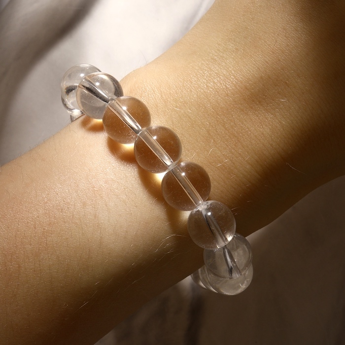 Браслет шар №12 &laquo;Горный хрусталь&raquo;, 5,5 см