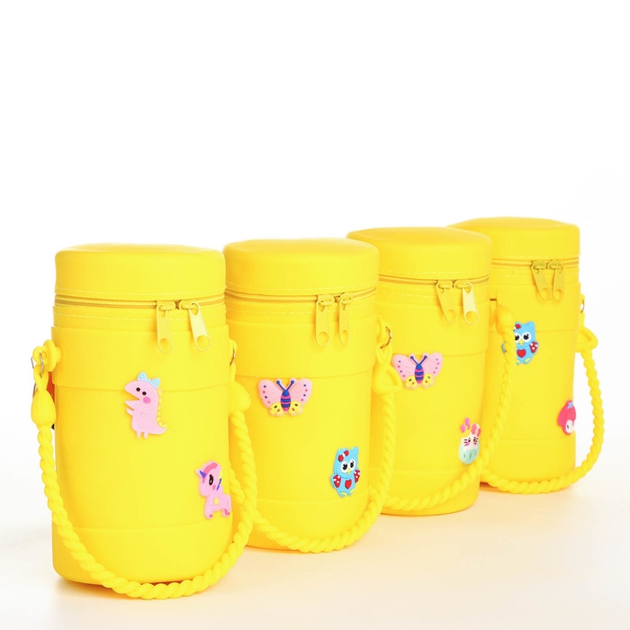 Сумка детская на молнии, наклейки МИКС, цвет жёлтый Сумка детская на молнии, наклейки МИКС, цвет жёлтый