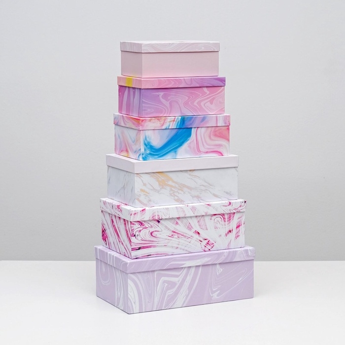 Набор коробок 15 в 1, упаковка подарочная, &laquo;Текстурный&raquo;, 12 х 6.5 х 4 см - 46.5 х 30 х 17.5 см