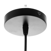 Подвес BayerLux "Купол дуо" Е27 черный-красный 24х24х18-118см