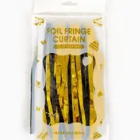 Занавес для фотозоны 1х2 м., черно-золотой