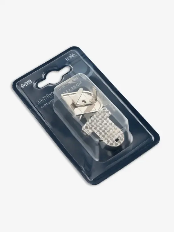 Застёжка для сумки TEIRA, металлическая, 19.5 г, 3.3&times;2.5 см, цвет серебряный