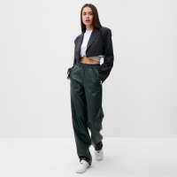 Брюки женские кожаные MIST Basе, р. 46, зеленый