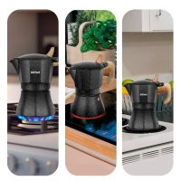 Кофеварка гейзерная для плиты КТ-7587 - 150 мл