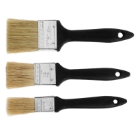 Набор кистей ЛОМ, натуральная щетина, пластиковая рукоятка, 1-1.5-2", 25, 38, 50 мм Набор кистей ЛОМ, натуральная щетина, пластиковая рукоятка, 1-1.5-2", 25, 38, 50 мм