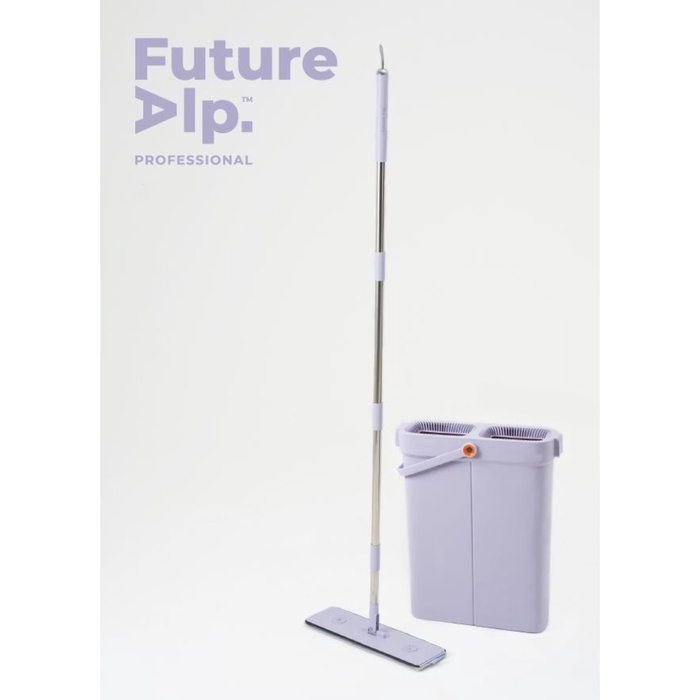 Швабра с отжимом и ведром Future Alp &laquo;4 clean system&raquo;, высота швабры 140 см, 3 профессиональные насадки