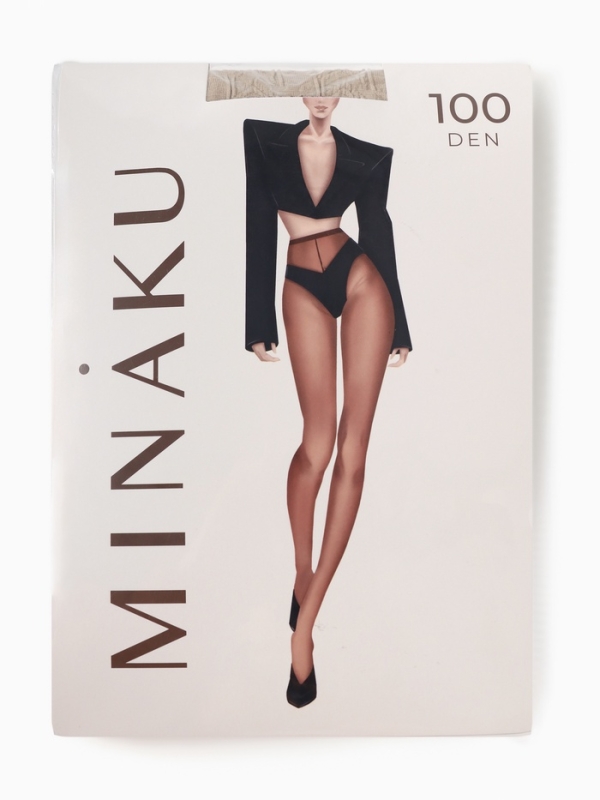 Женские колготки MINAKU 100 ден, цвет бежевый, размер 4/L