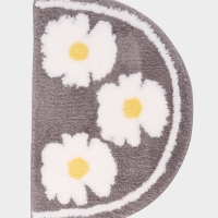 Коврик Доляна Daisies, 40&times;60 см, микрофибра, серый