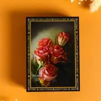 Шкатулка &laquo;Розы&raquo;, 10&times;14 см, лаковая миниатюра