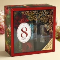 Набор &laquo;С 8 марта&raquo;: чай чёрный со вкусом мяты 100 г., френч-пресс