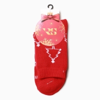 Носки женские Ёлочки, цвет красный, размер 23-25 Носки женские Ёлочки, цвет красный, размер 23-25