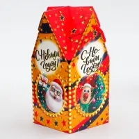 Коробка новогодняя подарочная складная &laquo;Приветики&raquo; 10.5&times;10.5&times;21.5 см