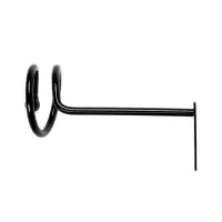 Крючок - держатель для штор на стену CAPPIO KS044, металлический, цвет черный, 2 шт