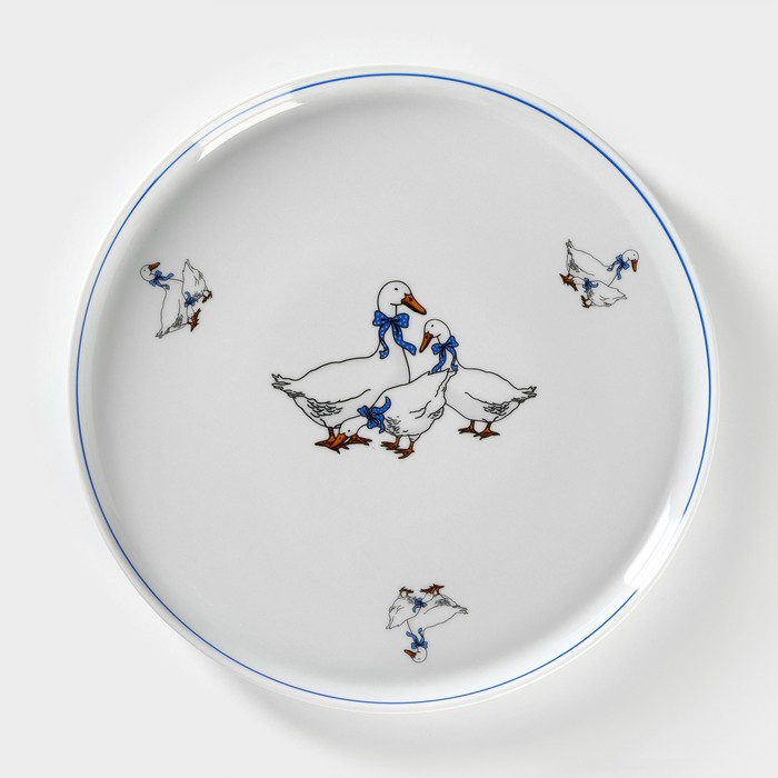 Блюдо фарфоровое для пиццы &laquo;Гуси&raquo;, d=30 см
