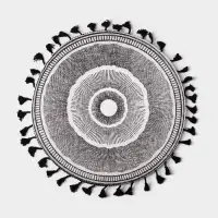 Салфетка сервировочная на стол Доляна &laquo;Солнце пустыни&raquo;, d=38 см, цвет чёрный