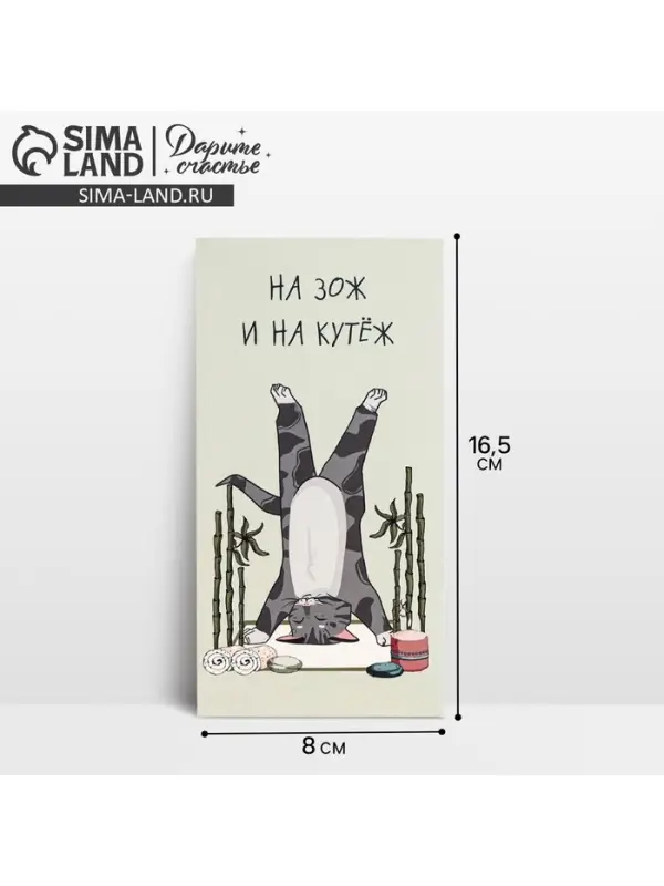 Конверт для денег &laquo;На ЗОЖ и кутеж&raquo;, 16.5&times;8 см