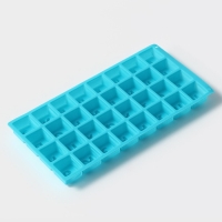 Форма для шоколада Доляна &laquo;Алфавит&raquo;, силикон, 35&times;18 см, 32 ячейки (3,7&times;3,7&times;3 см), цвет МИКС