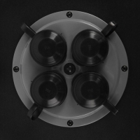 Катушка металлическая, 4 розетки, с/з, с крышками IP44, 16 А, УХЛ2, серая