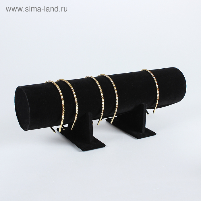 Подставка под ободки, флок, 50&times;17,5&times;16,5 см, d=11 см, цвет чёрный