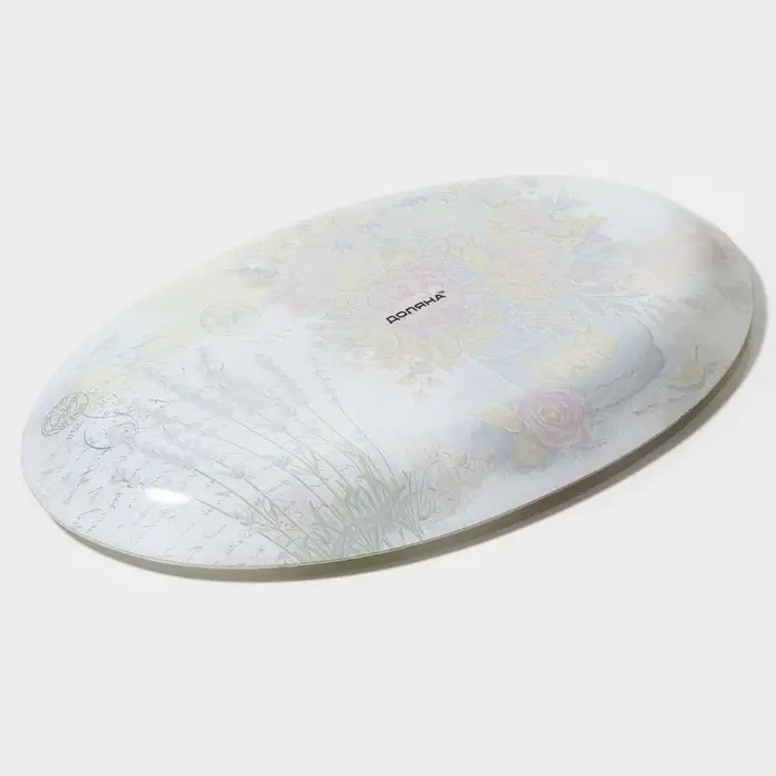 Блюдо стеклянное сервировочное Доляна &laquo;Весенний роман&raquo;, овальное, 24,5&times;15&times;2 см