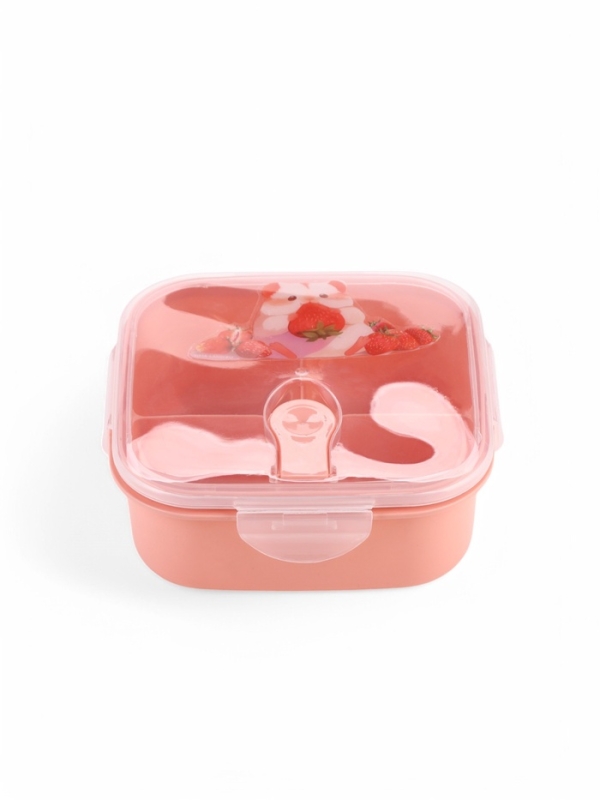 Ланч-бокс с клапаном, 3 секции, "Хомячок", 14 х 14 х 5 см