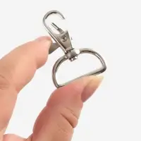 Карабины металл 9,1гр 4,3*3,1см/25*3мм (наб 2шт цена за наб) серебряный TR