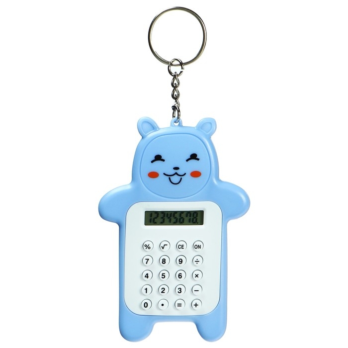 Калькулятор настольный 08-разрядный "Мишка", МИКС