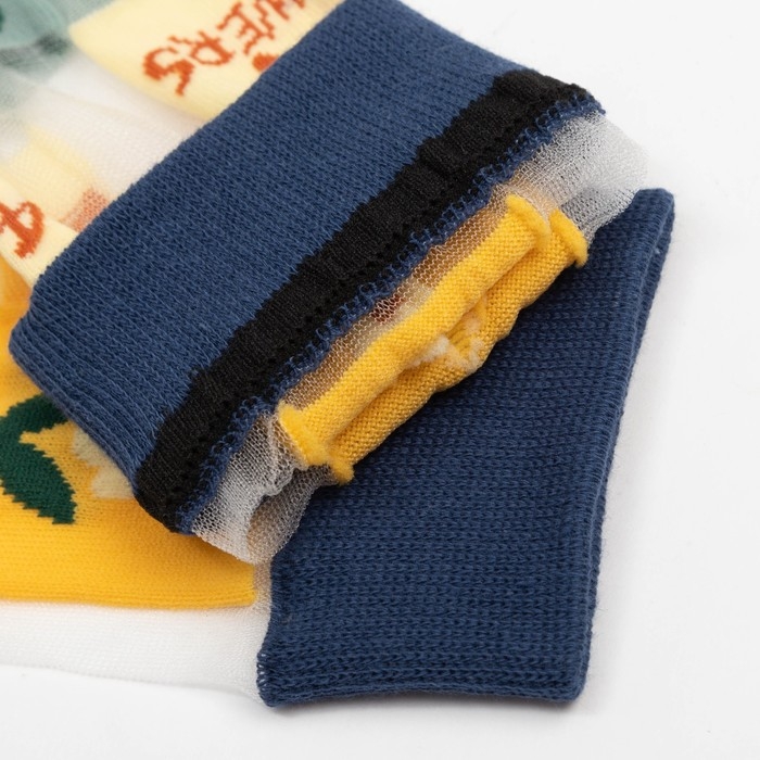 Носки женские MINAKU &laquo;Цветы/Авокадо&raquo;, размер 36-39 (23-25 см)