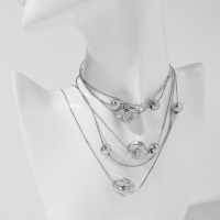 Бусы &laquo;Желание&raquo; безмятежность, цвет серебро, 50см