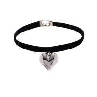 Чокер &laquo;Стиль&raquo; сердце, цвет серебро, 30 см